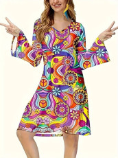 Flower 70s Dress